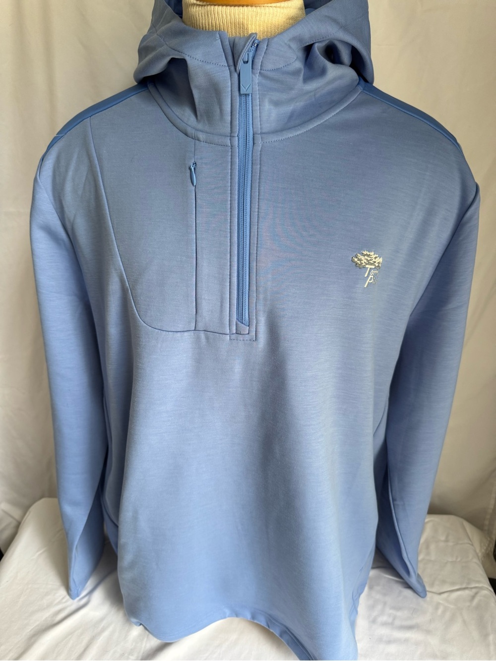 Callaway Weather Series Torrey Pines Hoodie Mens XL Blue 1/4 Zip Pullover EUC